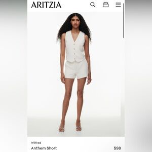 NWOT Aritzia Anthem Short in Light Birch